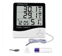 Thermomètre hygromètre numérique, moniteur d'humidité de la température intérieure et extérieure, thermohygromètre pour bureau à d