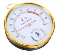 Thermomètre Hygromètre pour Sauna, Mini Rond, Lecture Analogique Précise | Plastique et Aluminium, Affichage Large à Code Couleur, Fixation Suspendue Pratique, pour Cabine et Hammam