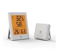 Thermomètre hygromètre sans fil pour intérieur et extérieur, moniteur numérique de température et d'humidité avec capteur étanche, rétroéclairage LCD, enregistrement Max/Min, portée de 100 m