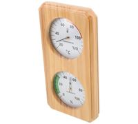 Thermomètre Hygromètre Sauna en Bois Mural Vertical Double Affichage | Mesure Mécanique à Double Échelle, Affichage Simultané Température Humidité, Format 25,5x13,5x2,8cm, Beige