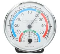 Thermomètre Hygromètre Suspendu Blanc Abs pour Intérieur Extérieur