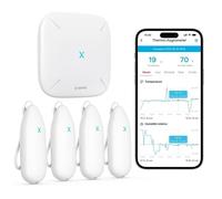 X-Sense Thermomètre Interieur Connecté, WiFi Hygromètre Haute Précision avec Suivi Température et Humidité, Alertes App, Exportation Données, Portée 500m Compatible Alexa, STH55
