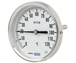 Thermomètre industriel bimétallique en acier inoxydable de 0 à +60°C Cabinet de 63mm Tige arrière de 200mm