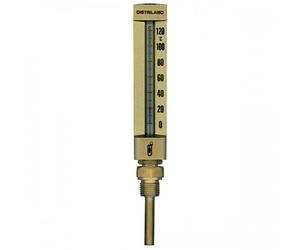 Thermomètre industriel équerre en verre -30 à +50°C - plongeur 63 mm - moyen modèle DISTRILABO