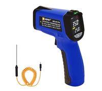 Thermomètre infrarouge avec sonde K -50 °C ~ 580 °C - Thermomètre laser numérique sans contact avec émissivité réglable