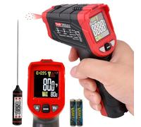 Thermomètre Infrarouge Laser Sans Contact - 58 °F ~ 1616 °F (-50 °C ~ 880 °C) Réglable pour Cuisine/Pizza/BBQ/Industrie