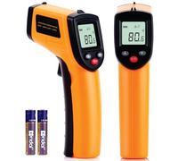 Thermomètre Infrarouge, Pistolet Température Laser, Sans Contact, écran LCD Rétroéclairé, -50 °C ~ 380 °C, Pour Cuisson, BBQ, Congélateur, Viande, Industrie, Orange