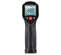 Thermomètre infrarouge TH202 avec émissivité réglable de 0,10 à 1,00 et par défaut fixe à 0,95 pour une large compatibilité des matériaux (noir)