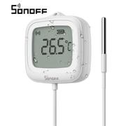 Thermomètre intelligent SONOFF SNZB-02LD Zigbee3.0 avec écran LCD et sonde, étanche IP65, pour réfrigérateur, piscine, aquarium, cave à vin via ZBBridge-P