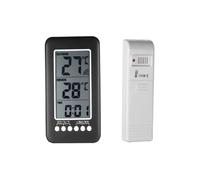 Thermomètre Interieur et Exterieur sans fil 2 en 1 Horloge Thermomètre LCD ℃ / ℉ Thermomètre Intérieur / Extérieur Numérique Horlog