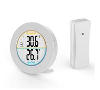Thermomètre intérieur/extérieur avec écran LCD HD, capteurs sans fil, suivi min/max, alimenté par batterie