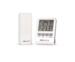 Thermomètre intérieur/extérieur numérique SCS SENTINEL HCN0062 LCD sans fil 433 MHz Blanc