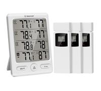 Thermomètre Intérieur Extérieur Sans Fil Avec 3 Capteurs À Distance,Hygromètre Électronique,Jauge De Température Avec Portée De 60