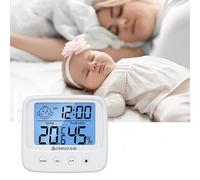 Thermometre Interieur Hygrometre, Thermomètre Chambre Bébé, Humidimetre Avec Rétroéclairage, Instruments Météorologiques Blanc