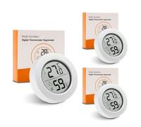 Thermometre Interieur Maison,3Pcs Mini LCD Digital Thermometre Hygrometre Barometre Interieur, Mesure Precision Mural Thermomètre