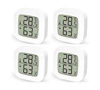 Thermometre Interieur Maison Lot de 4 Thermometre Hygrometre Numérique,Thermomètre Digital pour Chambre à Coucher