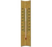 Thermomètre traditionnel mural bambou 30 cm