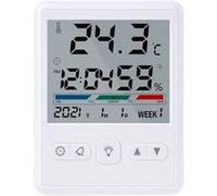Thermomètre Intérieur VORMOR Petit Hygromètre Numérique avec Écran LCD - Blanc Blanc G