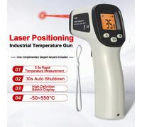 Thermomètre laser infrarouge numérique sans contact portatif, convient pour la cuisine, le barbecue, le four, plage de mesure de -50°C à 550°C (-58°F à 1022°F) CX6050,CX6052,CX6050 avec sac,CX6052 ave