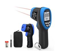 Thermometre Laser Numérique -50°C~1800°C, Kethvoz Thermomètre Infrarouge Sans Contact avec D:S=50:1, Emissivité Réglable, Pistolet Température Laser Industriel pour Cuisine/Alimentaire/Conglateur