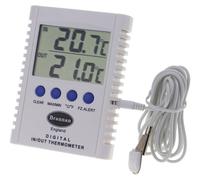Thermomètre min max numérique - Sonde 2 m - Intérieur et extérieur - Double écran
