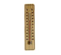 Thermomètre mural - Bois - 22 cm - Plage de -40°C à +50°C - Intérieur et extérieur - Décoratif