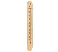 Thermomètre Mural en Bois Beige, Mesure Intérieure Extérieure pour | Plage de Mesure de 40 à 50 °c, Format Compact, Installation Facile sur Paroi, Adapté aux Plantes en Pot