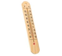 Thermomètre Mural en Bois Suspendu, Chiffres Clairs pour Serrage | Mesure Précise Température Ambiante, Lecture Facile, Beige, pour Chambre D'garçon et Filles et Nursery