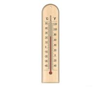 Thermomètre mural haute précision sans piles pour intérieur et extérieur, pour maison, entrepôt, laboratoire, bois naturel, 270 mm