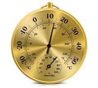 Thermomètre mural hygromètre analogique décoratif, jauge de température et d'humidité pour maison, jardin, entrepôt, 10CM