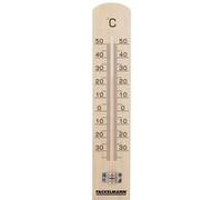 Thermomètre mural intérieur et extérieur en bois Fackelmann Tecno Bois G