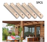 Thermomètre mural - Lot de 5 - Bois durable - -40°C à 50°C - 21,5 cm x 4,8 cm