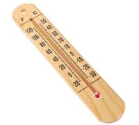 Thermomètre Mural Suspendu en Bois Beige pour Intérieur Garage | Chiffres Clairs et Lecture Facile, Mesure Température Ambiante, Usage Intérieur et Garage