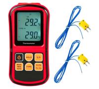 Thermomètre numérique à 2 canaux avec sondes de type K, plage de température de -200 à 1372 °C