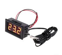 Thermomètre numérique avec sonde de 1 m pour voiture, aquarium, piscine, lumière rouge, plage de -50 à 110 °C, jauge de compteur CC 5-12 V (rouge)