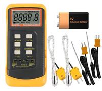 Thermomètre numérique de type K, 2 canaux, avec 4 sondes de thermocouple, plage de température : -50 ~ 1370 °C