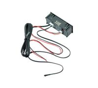 Thermomètre Numérique de Voiture avec Horloge, Double | Module Électronique Vert en Plastique, Fixation Autocollante sans Perçage, pour Aquarium et Climatisation