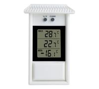 Thermomètre numérique d'extérieur résistant aux intempéries pour serre de jardin, précision de -20 à 50 °C ± 1 °C, affichage ℃/℉, matériau ABS avec crochet de suspension