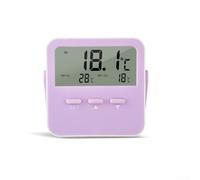 Thermomètre numérique d'intérieur et d'extérieur avec alarme haute-basse - Grand écran LCD capteur sans fil pour la maison, le jardin, la serre de -50 °C à 70 °C (violet)