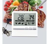 Thermomètre numérique électronique pour Barbecue, sonde de cuisson des aliments, blanc, sécurité pratique