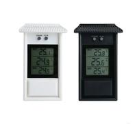 Thermomètre numérique LCD étanche pour intérieur/extérieur, pour jardin, GreenHouse, mesure de la température murale, affichage de la valeur Max Min White
