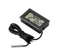 Thermomètre numérique - LCD - Noir - 2 piles AG13 - Étanche pour intérieur et extérieur