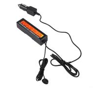 Thermomètre numérique LCD pour véhicule intérieur et extérieur avec moniteur 12 V 24 V fonction horloge lumière d'avertissement de gel mémoire min max noir plastique