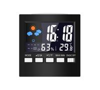 Thermomètre numérique LCD, Station météo, horloge et alarme, calendrier, hygromètre, température et humidité de la maison