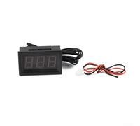 Thermomètre numérique LED 12 V avec sonde de température en acier inoxydable pour voiture, piscine, aquarium, terrarium, réfrigérateur, équipement industriel (rouge)