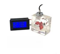 Thermomètre numérique LED bleu 50 cm câble PC (numéro rouge) | Design à 3 voies, matériau acrylique, vert ou pour refroidissement par eau, flux précis
