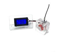 Thermomètre numérique LED bleu 50 cm câble PC (numéro rouge + support) | Design à 3 voies, matériau acrylique, vert ou pour refroidissement par eau, flux précis
