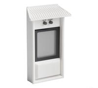 Thermomètre numérique max min pour serre, jardin, intérieur et extérieur, support mural IP45 avec conversion Fahrenheit, mémoire haute et basse, plage de -20 à 50 °C, noir (blanc)