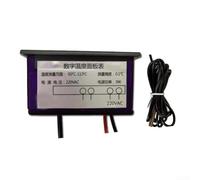 Thermomètre numérique pour réfrigérateur avec écran LED - 50 à 110 °C - Mesure précise pour comptoir de réfrigérateur - Capteur noir (thermomet avec ligne)