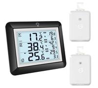 Thermomètre numérique pour réfrigérateur - Double capteur - Surveillance de la sécurité alimentaire - Portée sans fil de 100 mètres - De -40°C à 60°C - Blanc
